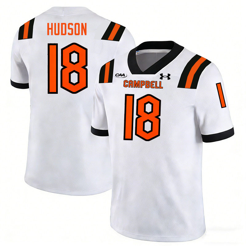 Campbell Fighting Camels #18 Brian Hudson College Football Jerseys,Uniforms-White Campbell Fighting Camels #18 Brian Hudson College Football Jerseys,Uniforms-White